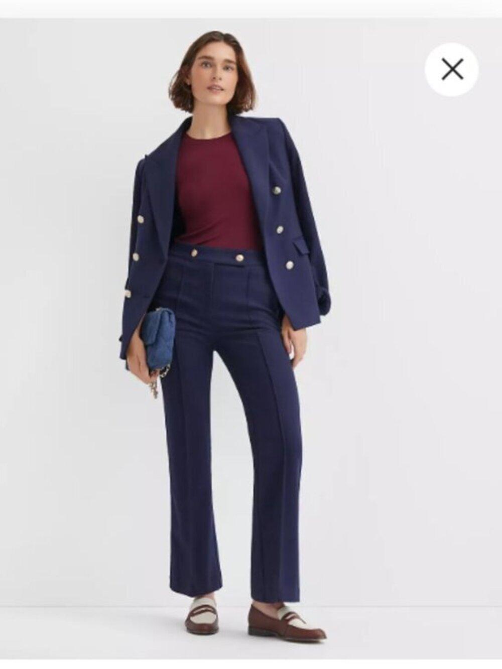 LOFT Pintucked Flare Pants in Twill size 6 NWT